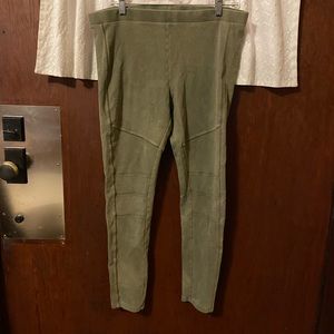 Express mid rise leggings avocado green sz L
